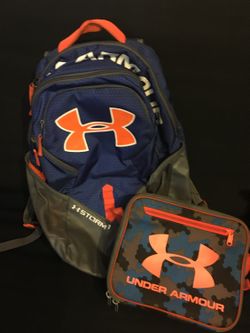 Under armor backpack and lunch box