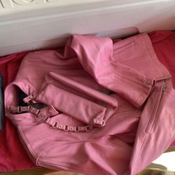 Womens Leather Jacket And Purse 