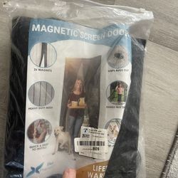 Magnetic screen door