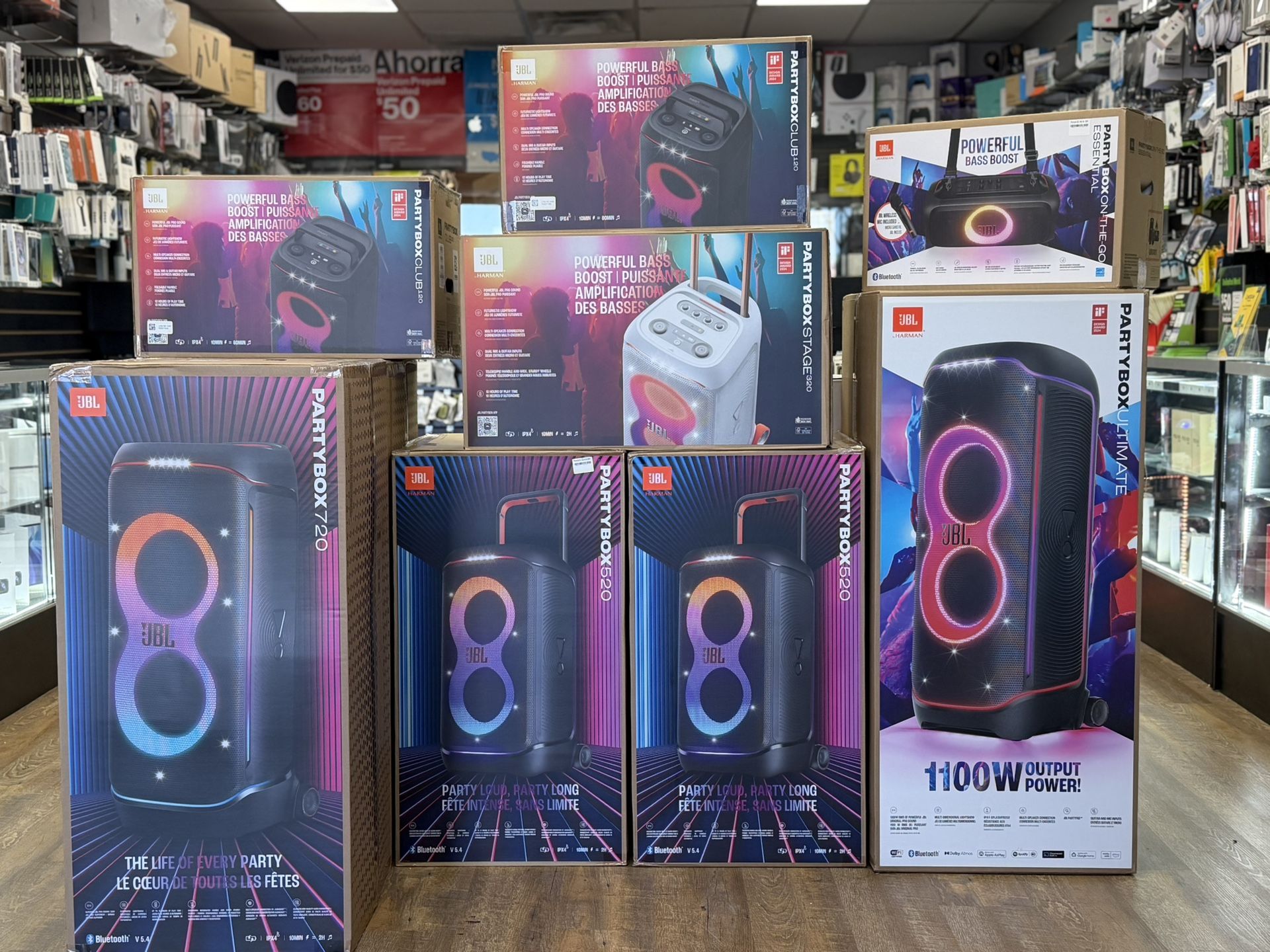JBL Partybox Speakers 120-,320 520 , 720 , Ultimate All  Available
