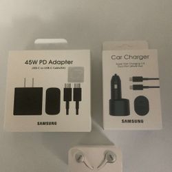 45Watts Samsung Super Fast Combo Bundle with Samsung AKG C-Type Headphones Brand New