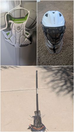Lacrosse Gear Set – Helmet, Pads, and Stick