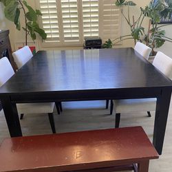 Kitchen Dining Room Square 5’x5’ Wood Table 