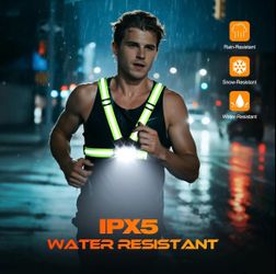 ššš 800LM Running Vest Light with Reflective Safety Vest