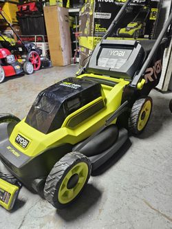 RYOBI 40V HP BRUSHLESS CORDLESS 20"IN PUSH LAWN MOWER KIT BATTERY AND CHARGER 