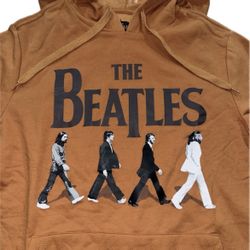 The Beatles Orange Pullover Hoodie Sweatshirt Adult Small-XL New