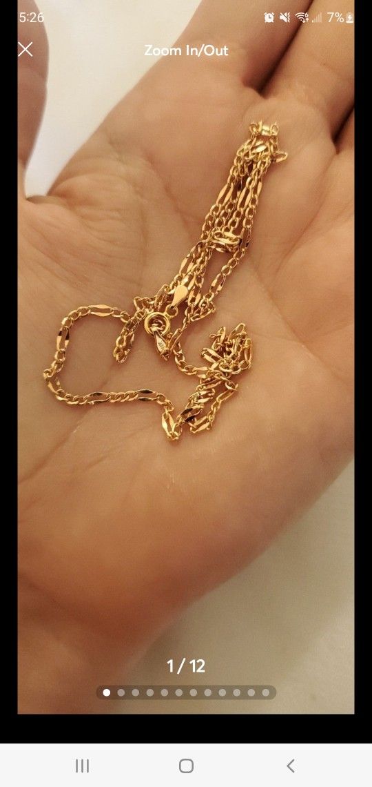Gold 14k Gold Chain Necklace. Petite