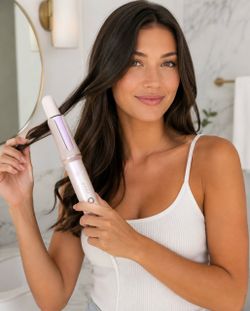 Silky Automatic Hair Curler – Pink Rotating Styling Iron – Adjustable Heat – Boxed