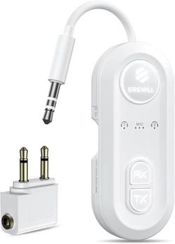 new Upgraded Bluetooth 5.4 Transmitter Receiver, Airplane Bluetooth Adapter with Qualcomm aptX Adaptive, Supports 2 AirPods/Headphones, Wireless Audio