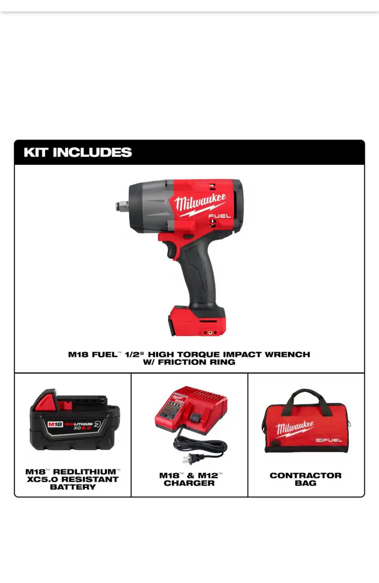 Milwaukee M18 Fuel 18v 1/2 Impact Wrench