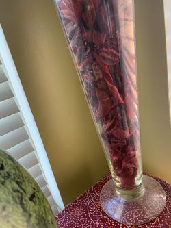 Tall vase with beautiful floral