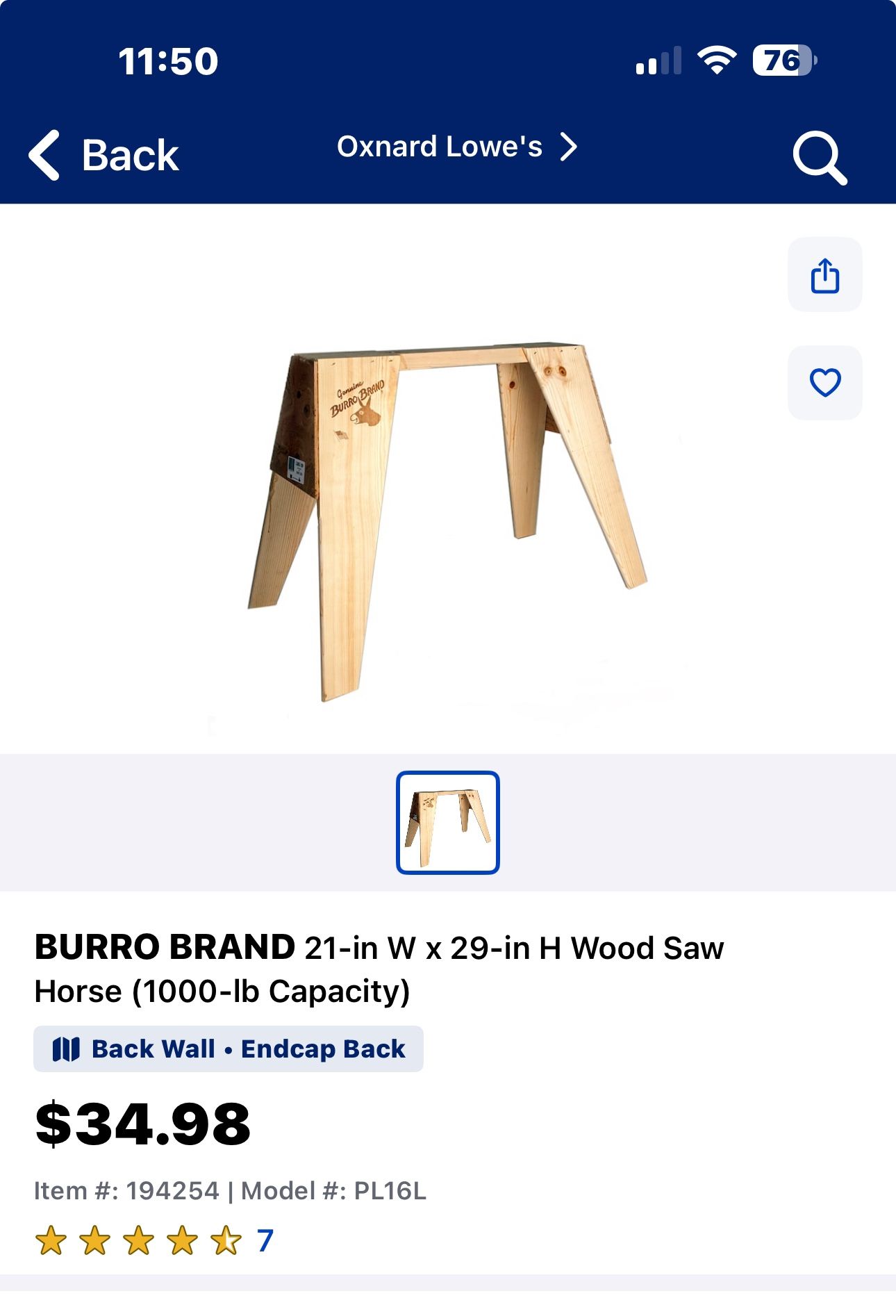 Wood Saw Burro Brand