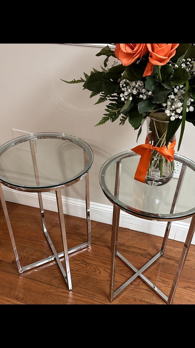 Glass Round End Tables