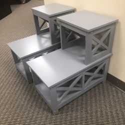 Heavy Wood end tables - BRAND NEW - Photography Samples 