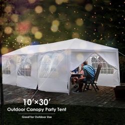 10x30 wedding party tent outdoor canopy teng with 8 side walls white FOR SALE   