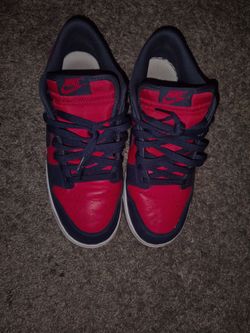 University Red/Obsidian-white Dunks