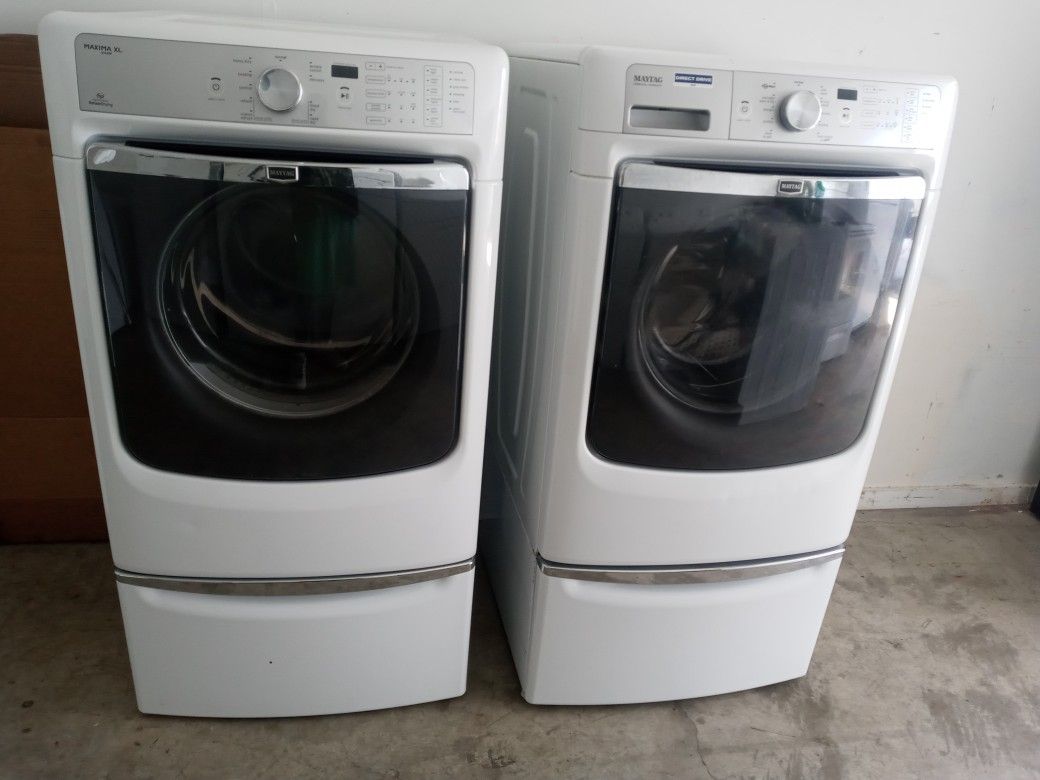Maytag Washer And Dryer With Pedestal Drawers for Sale in Longview, WA