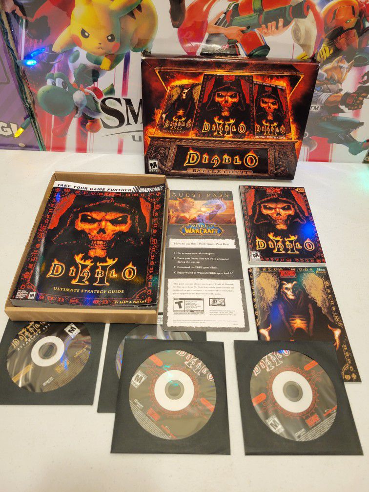 Diablo 2 II Battle Chest - 2001 PC Game, Strategy Guide, & Expansion Pack Video Game