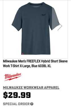 Milwaukee FREEFLEX Hybrid Work T-Shirt XL Blue
