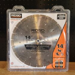 RIGID 14 in. Segmented High-Rim Diamond Blade