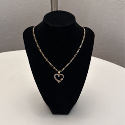 Heart Pendant With Infinity Sign 14k Solid Gold 