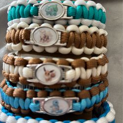 Pokemon Character Paracord Bracelets