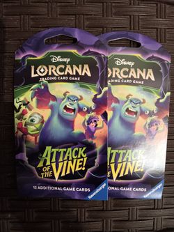 Disney Lorcana Attack Of The Vine Sleeved Booster Packs
