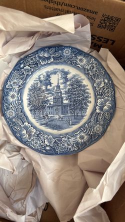 Liberty Blue Plates And Tea Cups