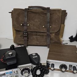 Vintage CB Radio Lot – Pace 8041 + 2300C Transceivers w/ Canvas Bag – Untested