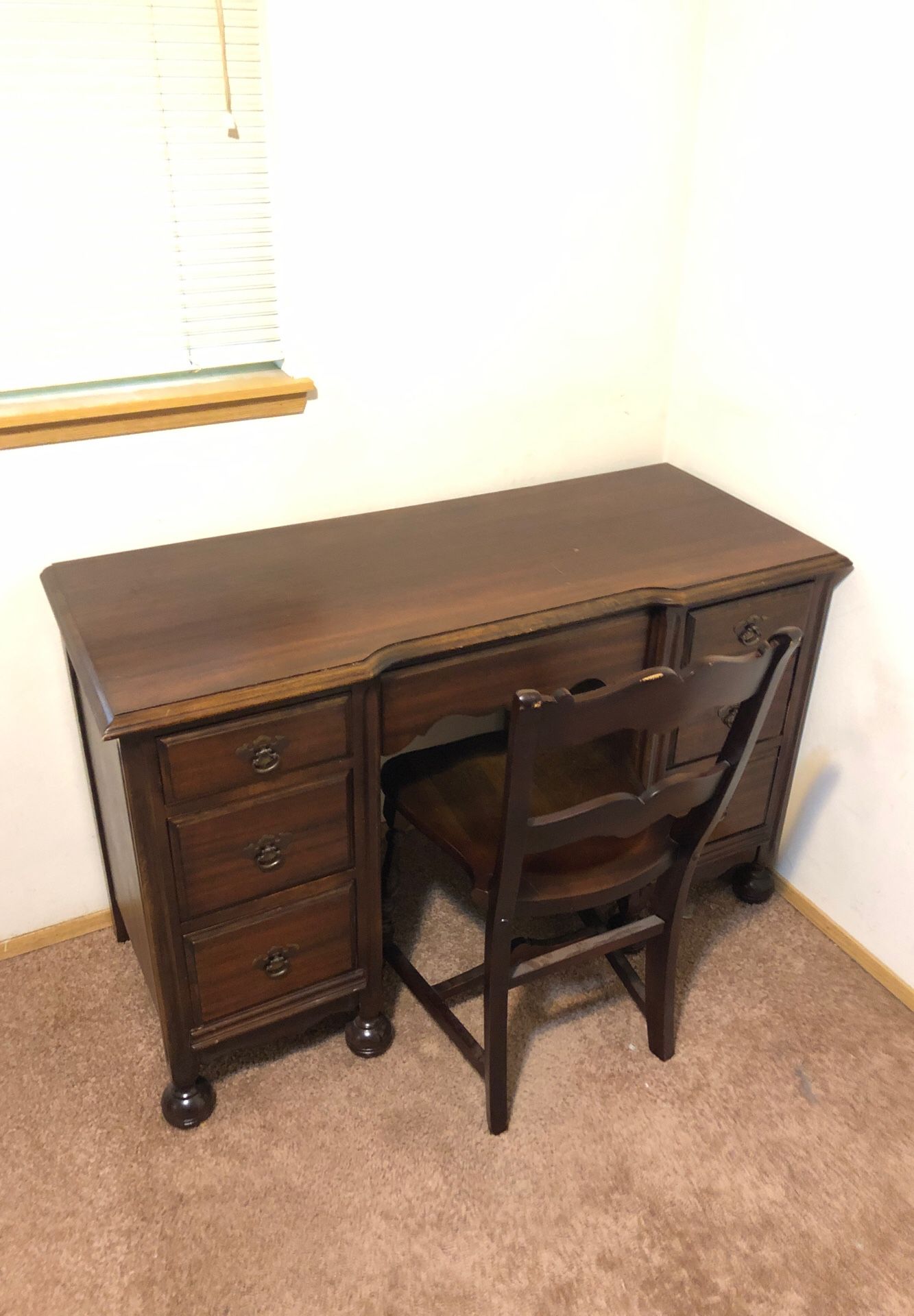 Beautiful Small desk and antique chair