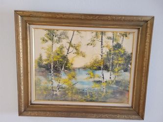 Set of 2 Framed Landscape Art Pieces