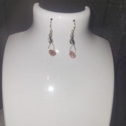 Fine Silver And Rose Quartz 