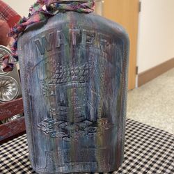 Antique Painted Water Bottle