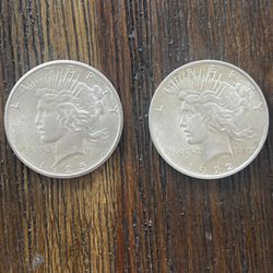 1922 & 1925 Peace Dollars 