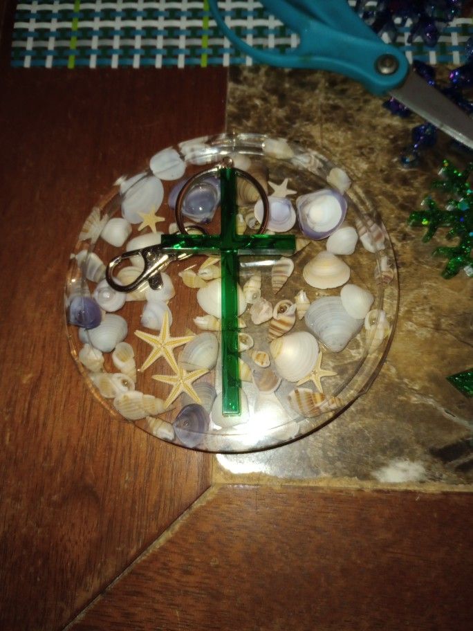 Hand Crafted Cross Key Chain