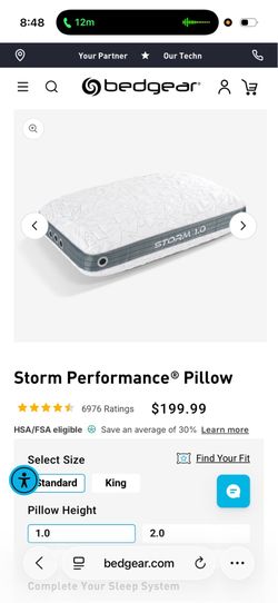 Bedgear Storm 1.0 Pillow