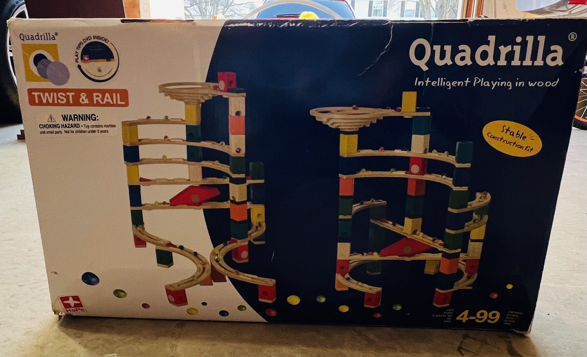 Quadrilla - Wooden Twist and Rail for Kids