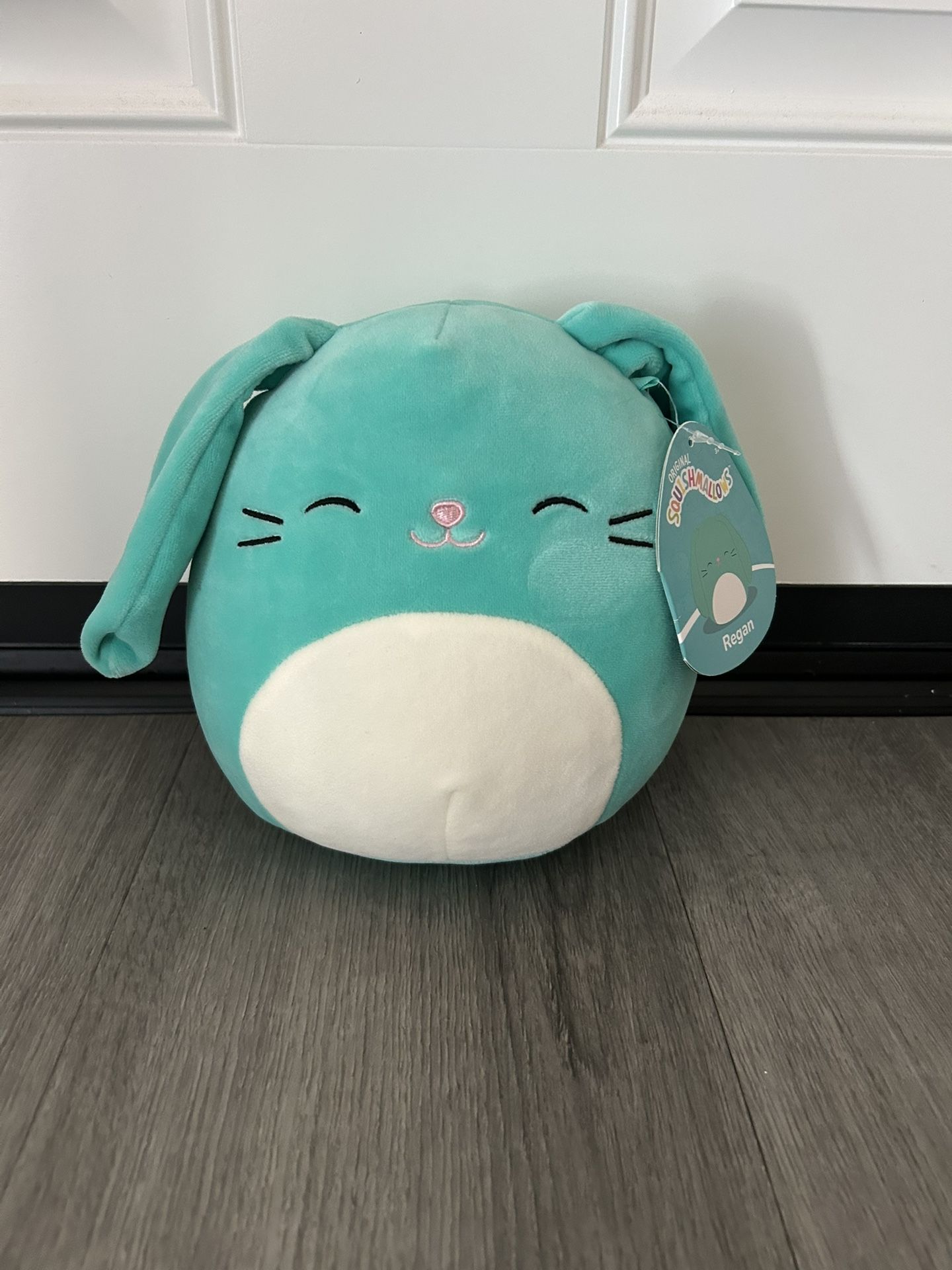 Squishmallows Official 7.5 inch Regan the Teal Bunny - Child's Ultra Soft Stuffed Plush Toy