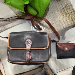 Timberland USA-made leather crossbody bag with a matching tri-fold wallet