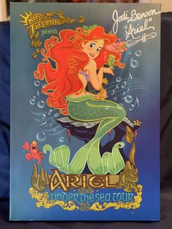 The Little Mermaid autograph Canvas Signed By Voice Actress Jodi Benson 