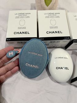 Chanel Denim La Crème Hand Cream w/ Denim Pouch