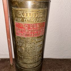 Vintage Brass Fire Extinguisher 