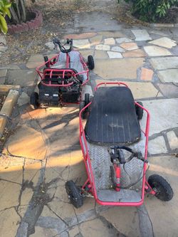 Pair of Razor 24V Electric Dune Buggy Go-Karts (Project / Parts