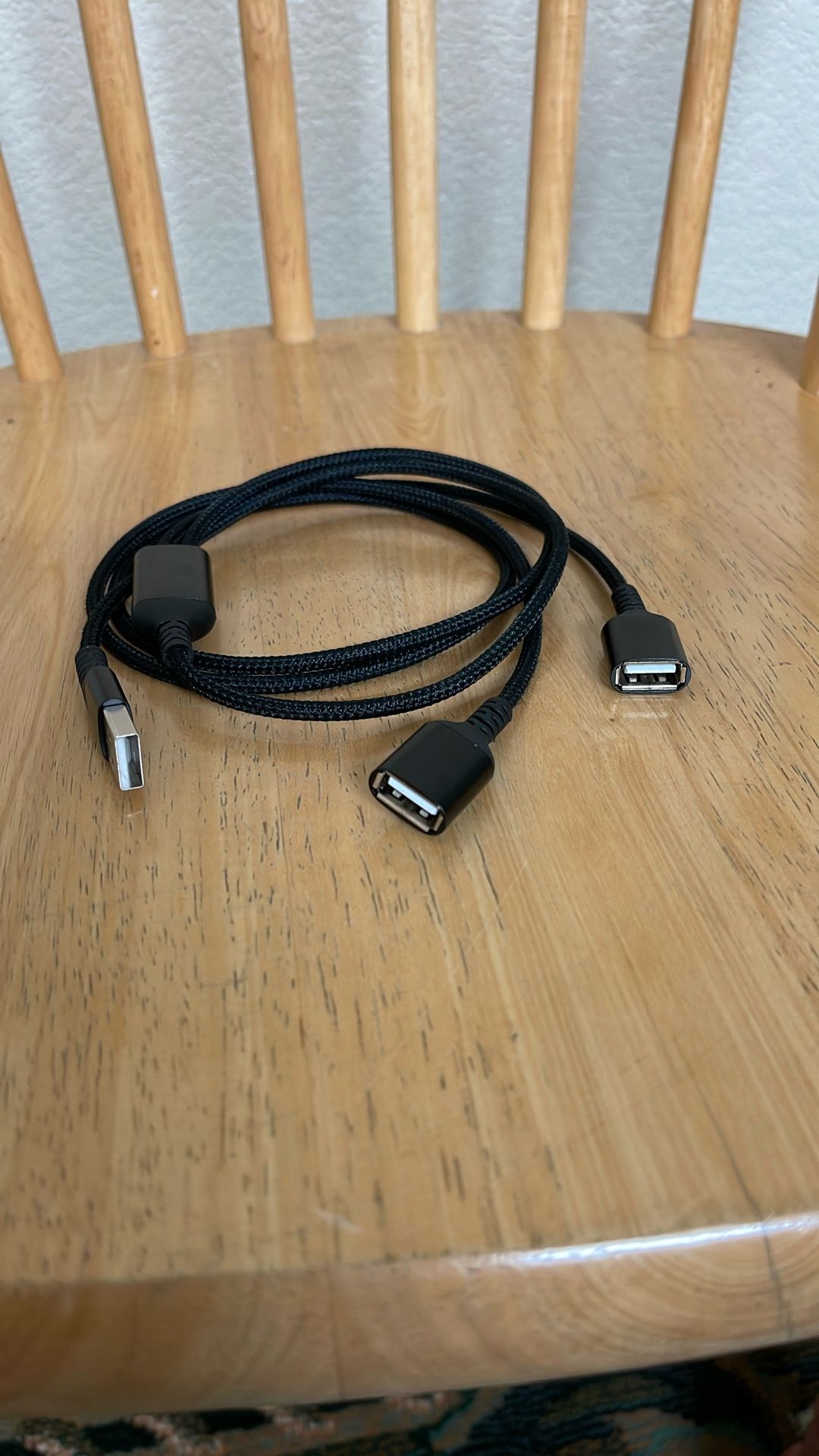 USB Splitter Cable, A 1 in 2 Out Adapter, Dual Port Hub for...