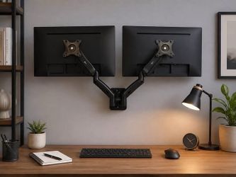 $35! FIRM! Dual Monitor Wall Mount – Heavy Duty Adjustable Arms