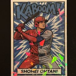 Shohei Ohtani Kaboom! Custom Novelty Card Cracked Ice