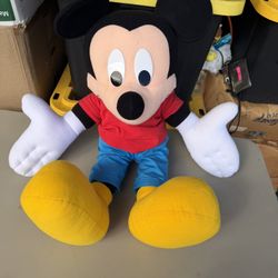 Jumbo VTG WORKING Disney TALK and TICKLE MICKEY MOUSE Mattel Toy