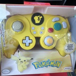Pokémon Pikachu Wired Fight Pad Pro Controller (Nintendo Switch / Smash Bros Ultimate)