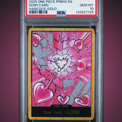 One Piece Card Game TCG PRB02 Boa Hancock Gold Don!! PSA 10