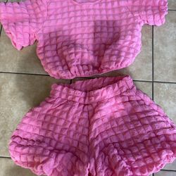 Cute 2 Piece Short Set Carnation pink 